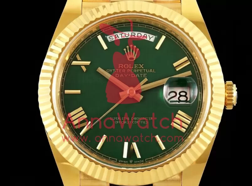 DayDate 228238 40mm YG/YG Green/Rmn ARF VR3255 (Gain Weight) - Image 2
