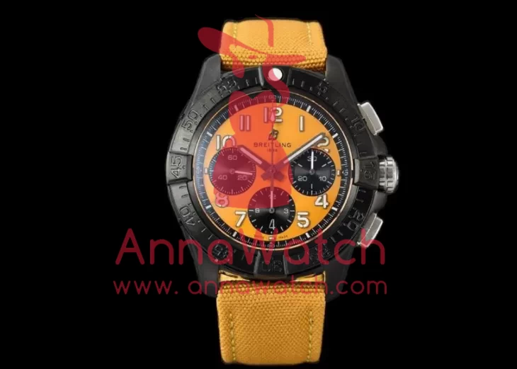Avenger B01 Chrono Night Mission 44mm DLC/NY Yellow Dial BLSF Cal.01 - Image 2