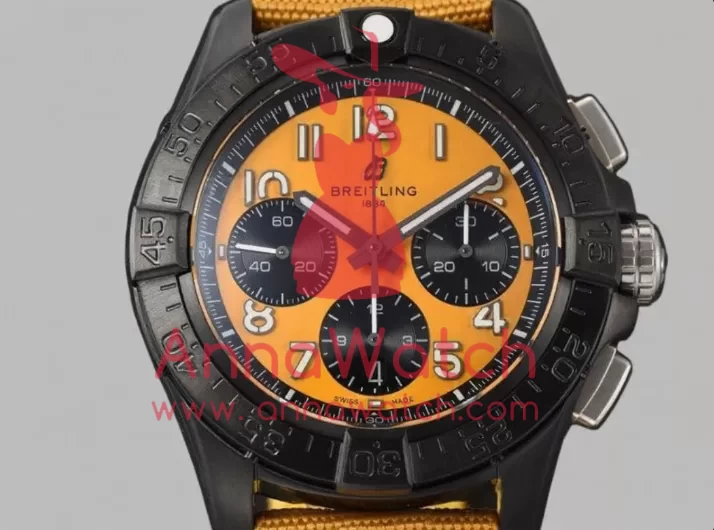 Avenger B01 Chrono Night Mission 44mm DLC/NY Yellow Dial BLSF Cal.01 - Image 3