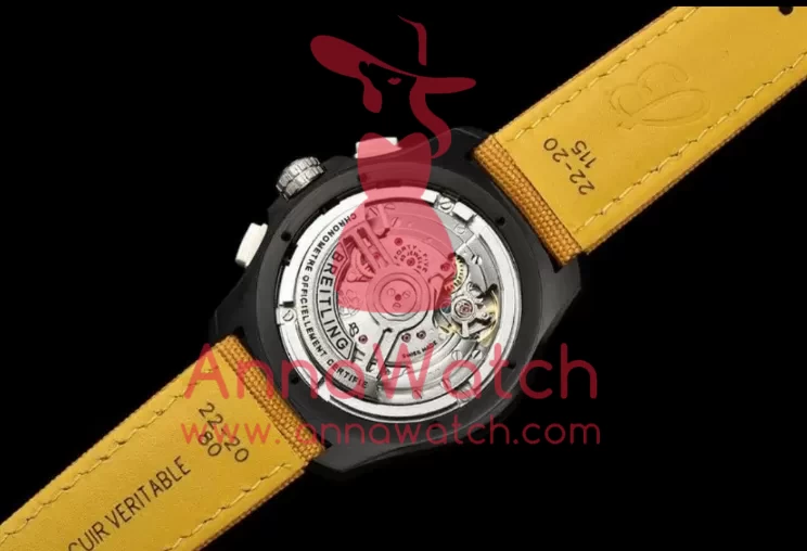Avenger B01 Chrono Night Mission 44mm DLC/NY Yellow Dial BLSF Cal.01 - Image 6