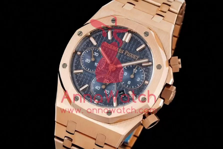 Royal Oak Chrono 26240 RG/RG Blue/Stk BF A7750