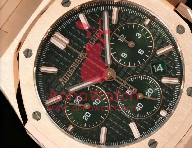 Royal Oak Chrono 26240 RG/RG Green/Stk BF A7750 - Image 3