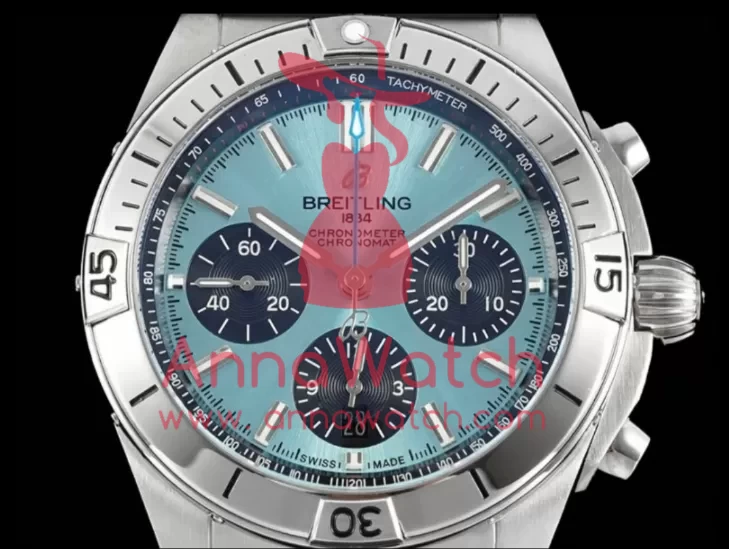 Chronomat B01 42MM SS/RU Ice Blue/Blk TF A7750 - Image 3