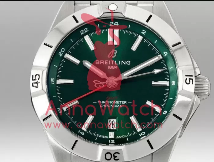 Chronomat GMT 40mm SS/SS Dark Green Dial BLSF A2836 - Image 3
