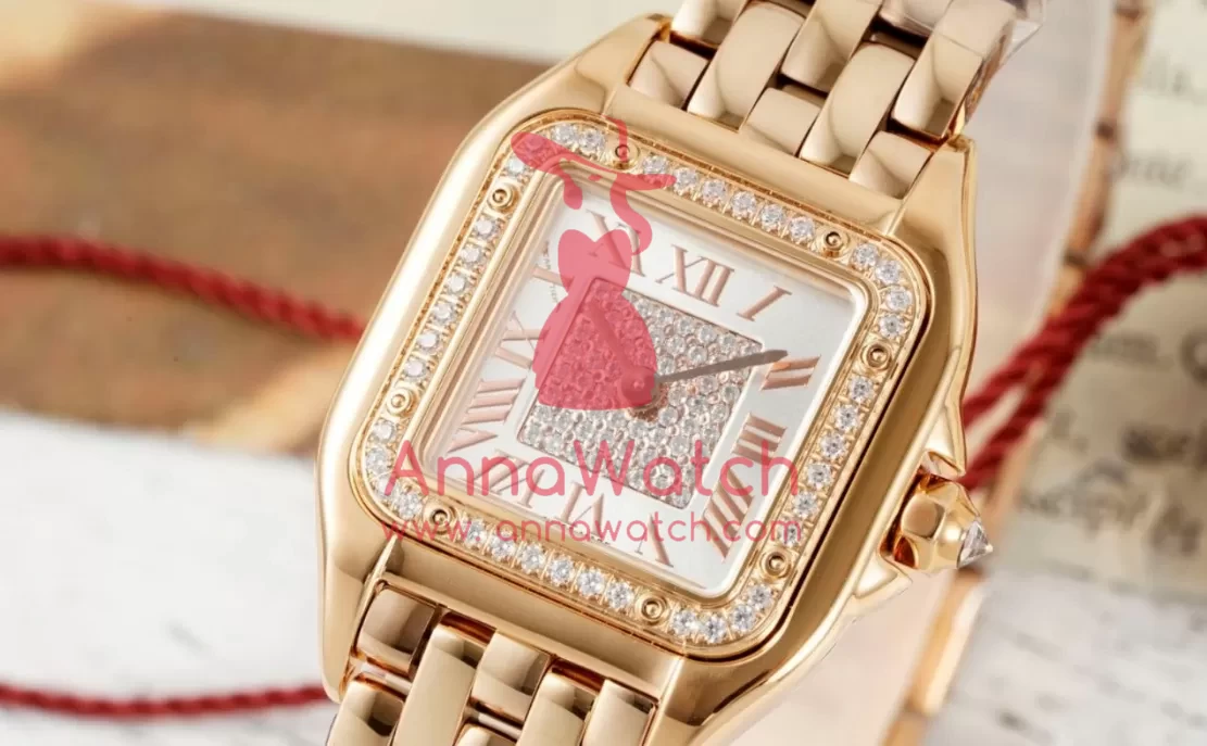 Panthere Secrete De Ladies 22mm Dia RG/RG Diamonds Dial AF Quartz