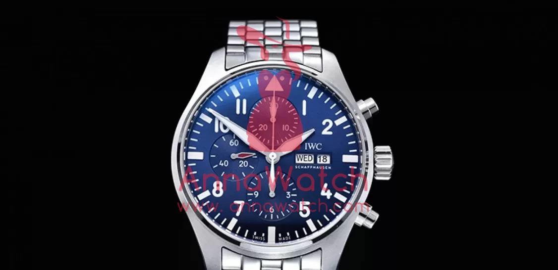 IWC - 3777 Pilot Chrono SS/SS Blue "Le Petit" V2 ZF A7750