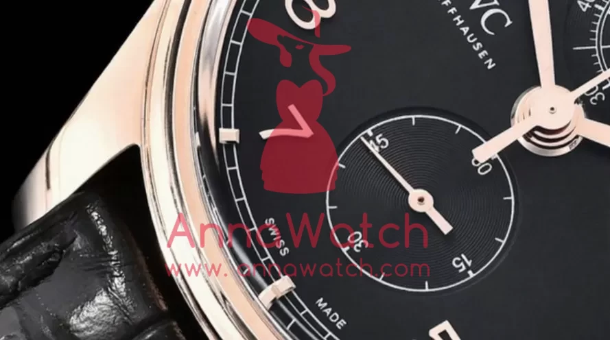 IWC - Portugieser Chronograph Classic RG/LE Black YLF A7750 - Image 7