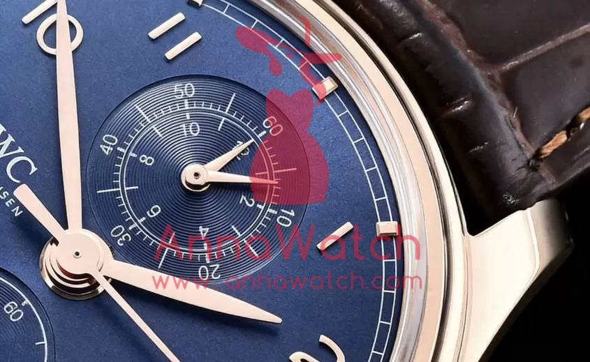 IWC - Portugieser Chronograph Classic RG/LE Blue YLF A7750 - Image 7