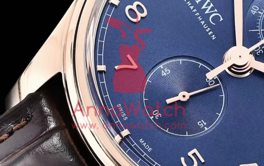 IWC - Portugieser Chronograph Classic RG/LE Blue YLF A7750 - Image 6