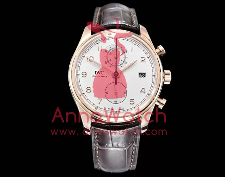 IWC - Portugieser Chronograph Classic RG/LE Wht YLF A7750 - Image 2