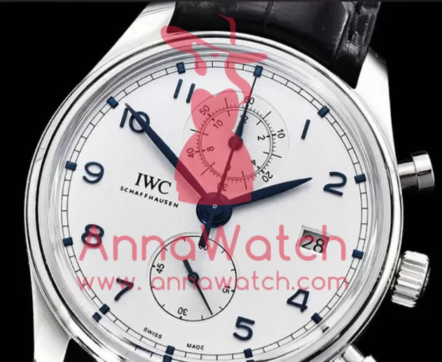 IWC - Portugieser Chronograph Classic SS/LE Wht/B YLF A7750