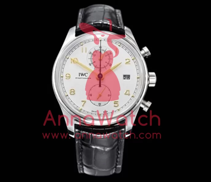 IWC - Portugieser Chronograph Classic SS/LE Wht/G YLF A7750 - Image 4