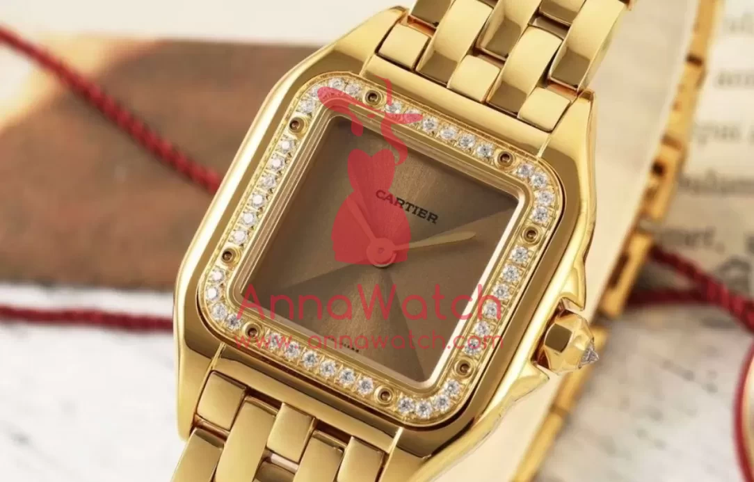 Panthere Secrete De Ladies 22mm Dia YG/YG Gold Brown Dial AF Quartz