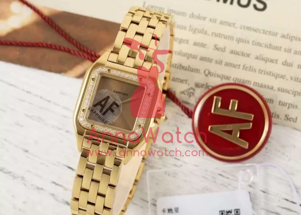 Panthere Secrete De Ladies 22mm Dia YG/YG Gold Brown Dial AF Quartz - Image 4