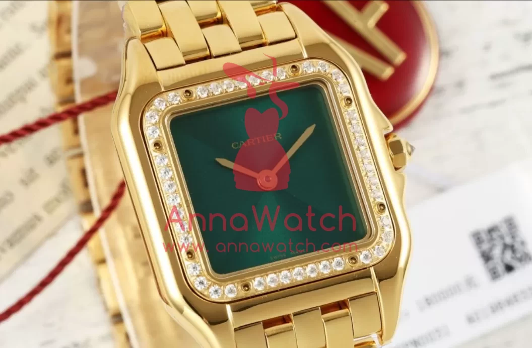 Panthere Secrete De Ladies 22mm Dia YG/YG Green Dial AF Quartz - Image 3