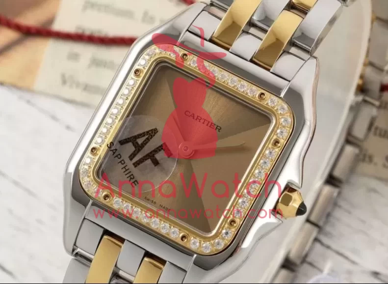 Panthere Secrete De Ladies 27mm Dia YG/SS Gold Brown Dial AF Quartz - Image 2