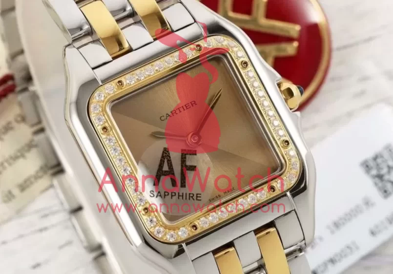 Panthere Secrete De Ladies 27mm Dia YG/SS Gold Brown Dial AF Quartz - Image 3