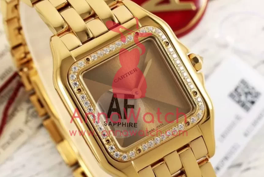 Panthere Secrete De Ladies 27mm Dia YG/YG Green Dial AF Quartz - Image 3